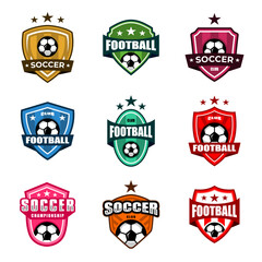 soccer football badge logo design collection