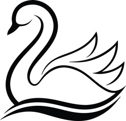 Abstract swan symbol