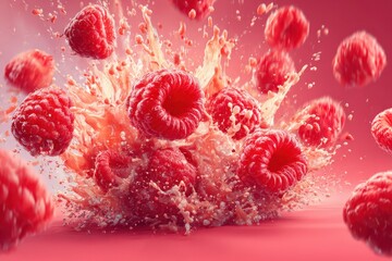  Rasberries explosion banner