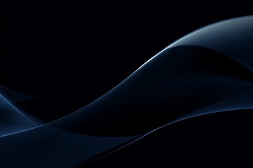 Obraz premium Abstract dark blue flowing wave design