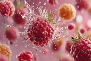  Rasberries explosion banner