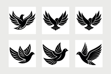  Bird dove icon vector illustration.