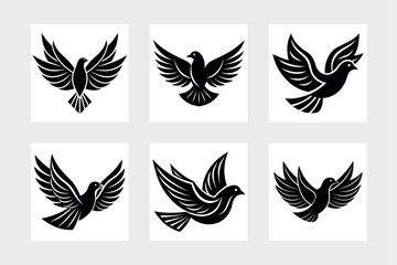  Bird dove icon vector illustration.