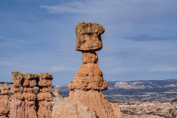 Sunset Point Overlook, Bryce Canyon National Park, Utah. Claron Formation, (Tcp) Pink member;...