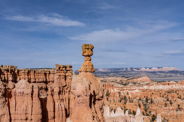 Sunset Point Overlook, Bryce Canyon National Park, Utah. Claron Formation, (Tcp) Pink member;...