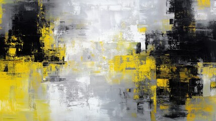 abstract white, yellow, and black oil painting, texture wallpaper, great fine detail