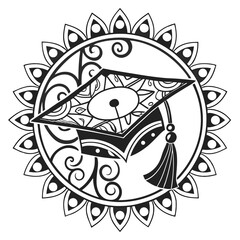 Class of 2026 lettering. Congratulations to graduates typography poster. Vector template for greeting card, sticker, banner, label, t-shirt, etc. stock illustration