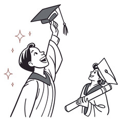 Class of 2026 lettering. Congratulations to graduates typography poster. Vector template for greeting card, sticker, banner, label, t-shirt, etc. stock illustration