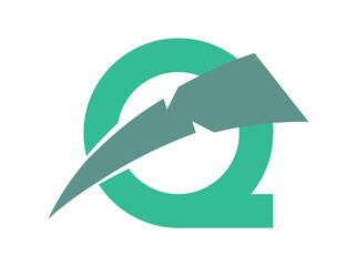 A bold and modern logo series featuring alphabet letters N to W integrated with a dynamic arrow symbol. The arrow cuts through each letter, symbolizing speed, progress, and forward-thinking q