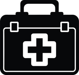  first aid kit box vector silhouette art and illustration