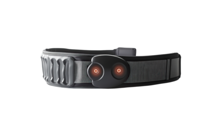 Smart back pain therapy belt, Transparent background, PNG file