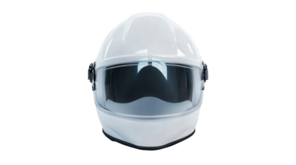 Smart construction helmet with visor, Transparent background, PNG file
