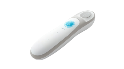 Smart ear thermometer with app support, Transparent background, PNG file
