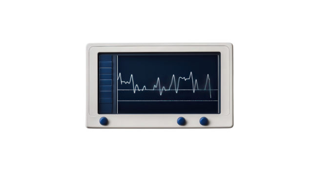 Smart EKG strip recorder, Transparent background, PNG file - Powered by Adobe
