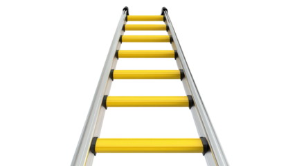 Smart extension ladder with sensors, Transparent background, PNG file