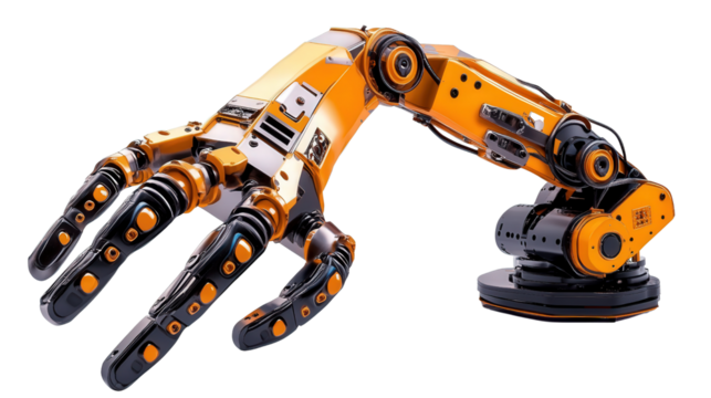 Robotic arm STEM educational kit, Transparent background, PNG file