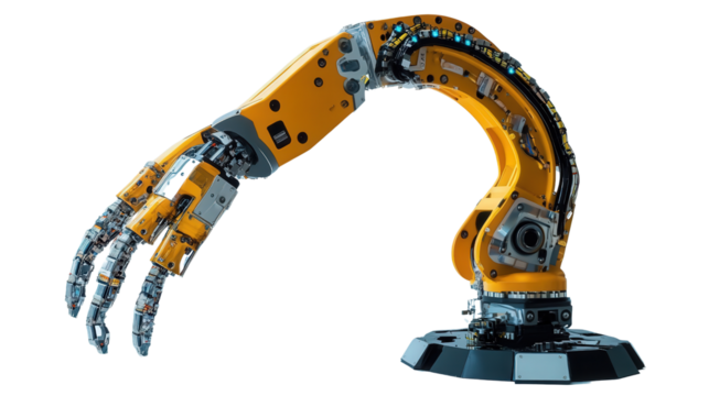 Robotic arm STEM educational kit, Transparent background, PNG file