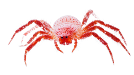 Red spider mite microscopic view Transparent background, PNG file