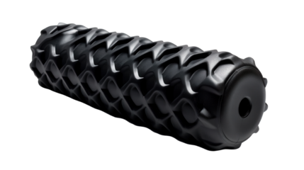 Smart foam roller with vibration, Transparent background, PNG file