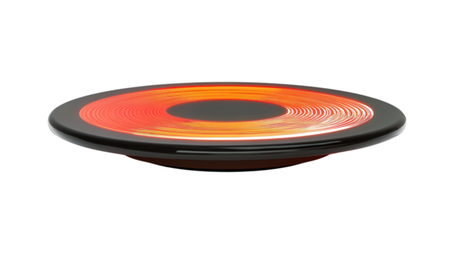 Smart frisbee with speed tracker Transparent background, PNG file