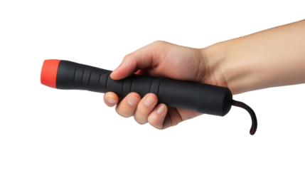 Smart hand grip trainer with tension sensor, Transparent background, PNG file