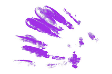 Handwritten purple watercolor painting set on transparent background.