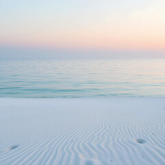 Pink and Blue Serenity at the Ocean’s Beach Sunset Edge

