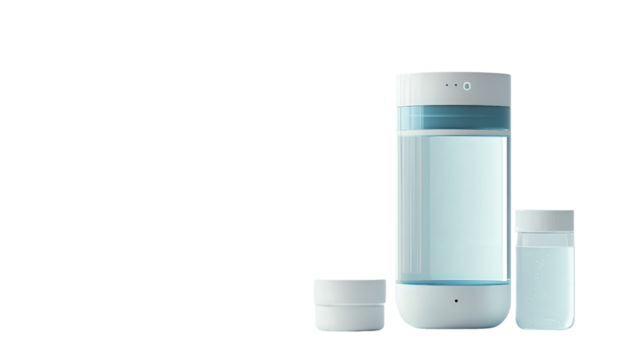 Smart hydration tracker for patients, Transparent background, PNG file