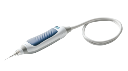 Smart mobile ultrasound probe Transparent background, PNG file