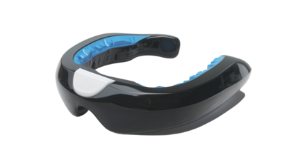 Smart mouthguard with biometric sensor, Transparent background, PNG file