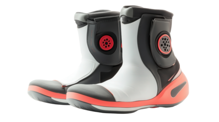 Smart recovery boots for runners, Transparent background, PNG file