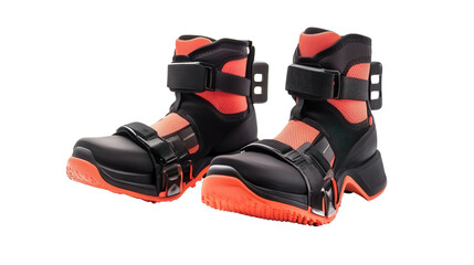 Smart recovery boots for runners, Transparent background, PNG file