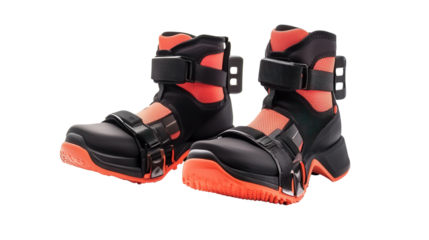 Smart recovery boots for runners, Transparent background, PNG file