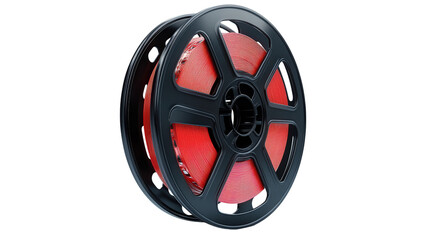 Smart tape reel with auto retract, Transparent background, PNG file