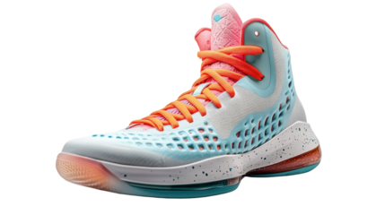 Sleek performance basketball sneakers Transparent background, PNG file