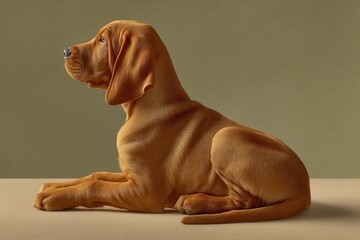 Sitting dog banner