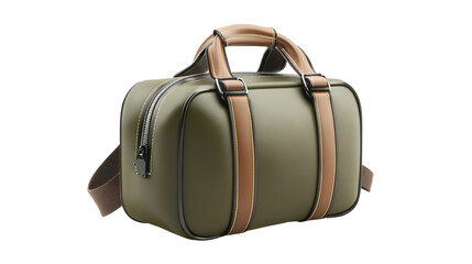 Small capsule-style travel bag Transparent background, PNG file