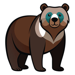 bear vector image on white background