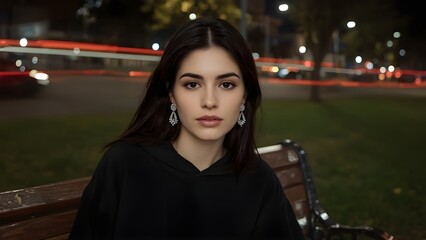 Fototapeta premium young woman on the street