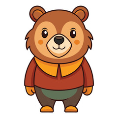 bear vector image on white background