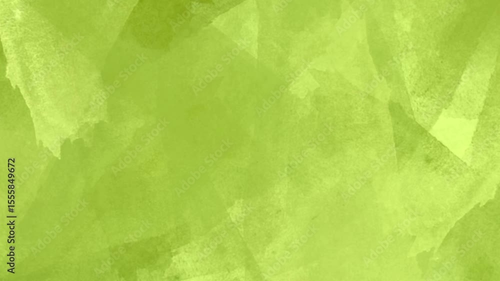 Poster green watercolor paint blending into abstract shapes and textures, creating a stunning artistic back