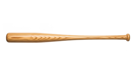 Wooden baseball bat isolated background