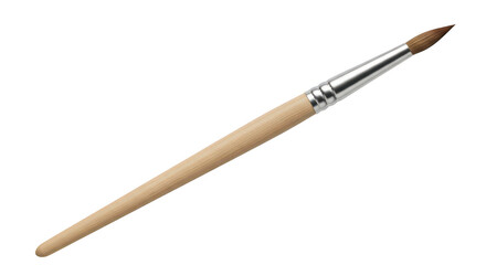 Naklejka premium Wooden paintbrush isolated