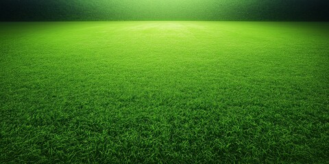 Naklejka premium Green football soccer field grass texture background wallpaper with copy space.
