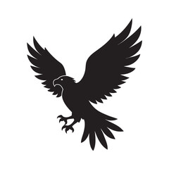 Flying Eagle Wings Spread Silhouette