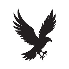 Flying Eagle Wings Spread Silhouette