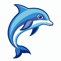 Cartoon Dolphin jumping Vector