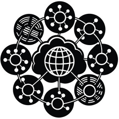 Fototapeta premium Global Network Connections A Visual Representation of Interconnected Systems
