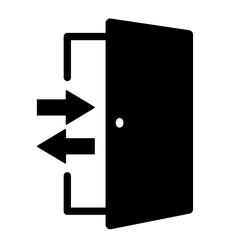 ログイン・ログアウトのアイコンイラスト001　ドアと矢印