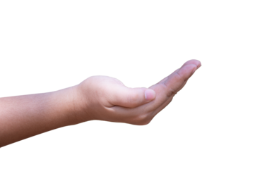 PNG image of a man's hand, isolated on a background.